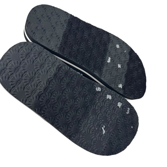 UGG K Zuma Sling Sport Sandals Girls Size 3 Black & White - Picture 4 of 12